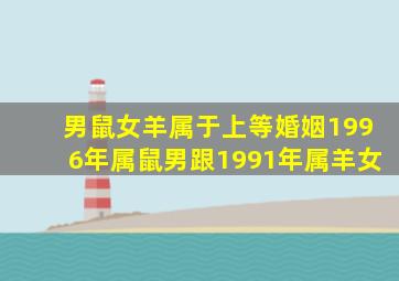 男鼠女羊属于上等婚姻1996年属鼠男跟1991年属羊女