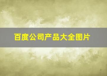 百度公司产品大全图片