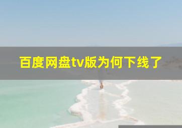 百度网盘tv版为何下线了