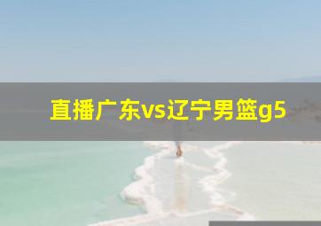 直播广东vs辽宁男篮g5