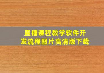 直播课程教学软件开发流程图片高清版下载