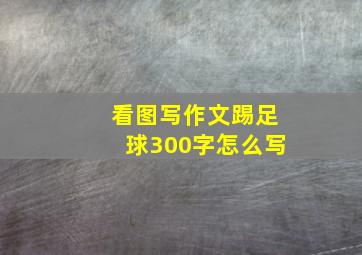 看图写作文踢足球300字怎么写