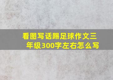 看图写话踢足球作文三年级300字左右怎么写