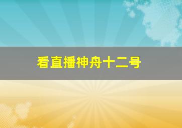 看直播神舟十二号