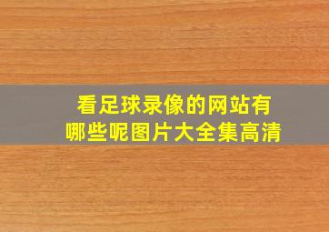 看足球录像的网站有哪些呢图片大全集高清