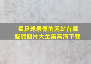 看足球录像的网站有哪些呢图片大全集高清下载