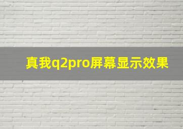 真我q2pro屏幕显示效果