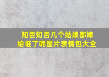 知否知否几个姑娘都嫁给谁了呢图片表情包大全