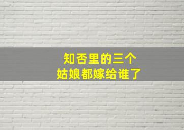 知否里的三个姑娘都嫁给谁了