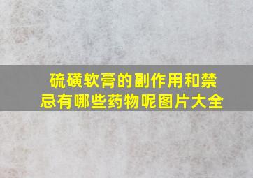 硫磺软膏的副作用和禁忌有哪些药物呢图片大全