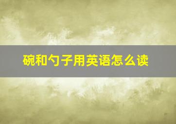 碗和勺子用英语怎么读