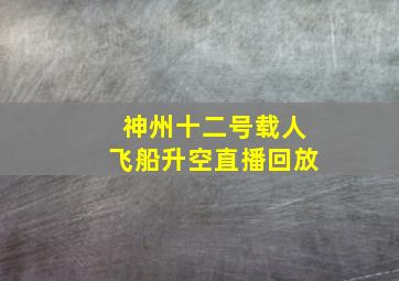 神州十二号载人飞船升空直播回放