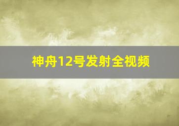 神舟12号发射全视频