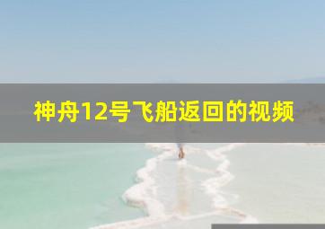 神舟12号飞船返回的视频