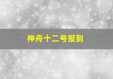 神舟十二号报到