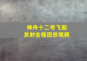 神舟十二号飞船发射全程回放视频