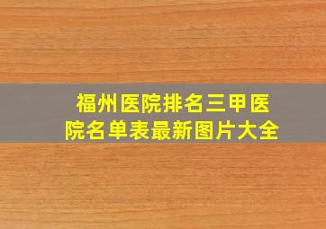 福州医院排名三甲医院名单表最新图片大全