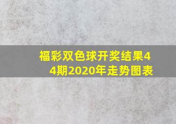 福彩双色球开奖结果44期2020年走势图表