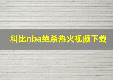 科比nba绝杀热火视频下载