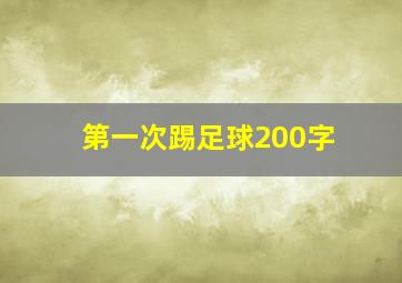 第一次踢足球200字