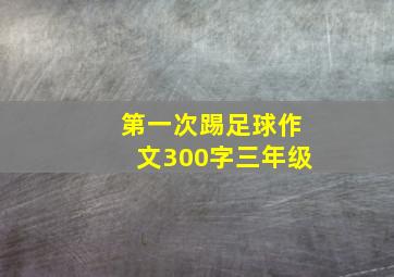 第一次踢足球作文300字三年级