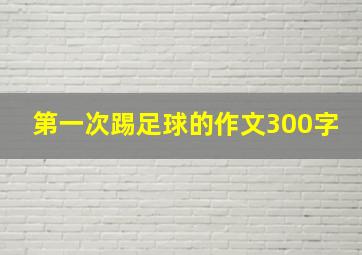 第一次踢足球的作文300字