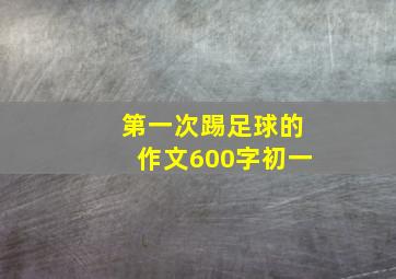 第一次踢足球的作文600字初一