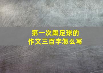 第一次踢足球的作文三百字怎么写