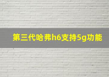 第三代哈弗h6支持5g功能