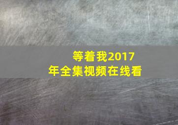 等着我2017年全集视频在线看