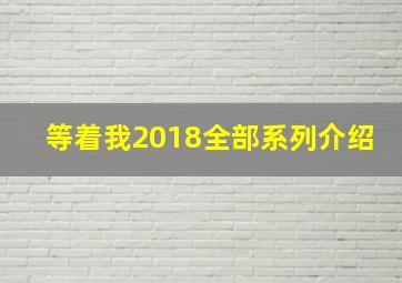 等着我2018全部系列介绍