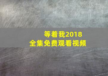 等着我2018全集免费观看视频