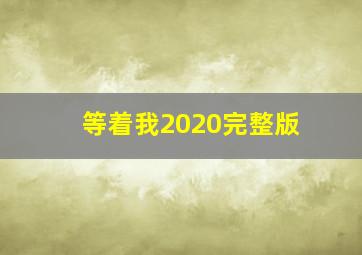 等着我2020完整版