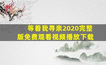 等着我寻亲2020完整版免费观看视频播放下载