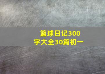 篮球日记300字大全30篇初一