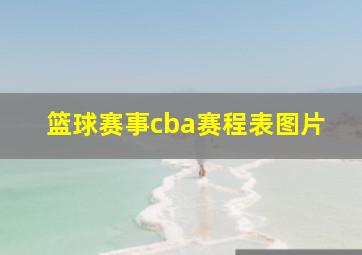 篮球赛事cba赛程表图片