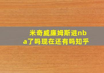 米奇威廉姆斯进nba了吗现在还有吗知乎