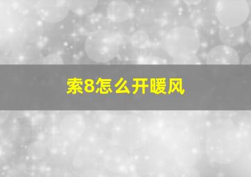 索8怎么开暖风