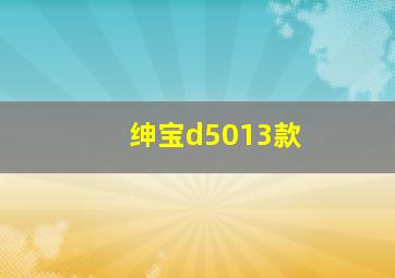 绅宝d5013款