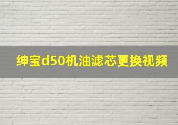 绅宝d50机油滤芯更换视频