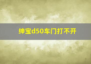 绅宝d50车门打不开