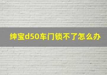 绅宝d50车门锁不了怎么办