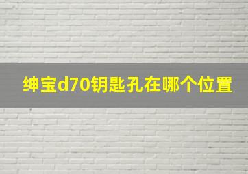 绅宝d70钥匙孔在哪个位置