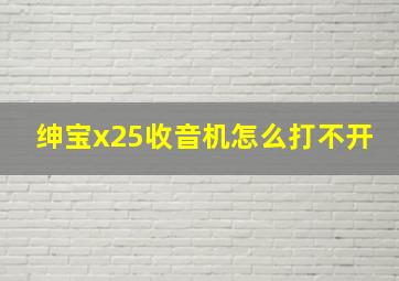 绅宝x25收音机怎么打不开