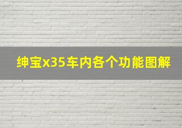 绅宝x35车内各个功能图解