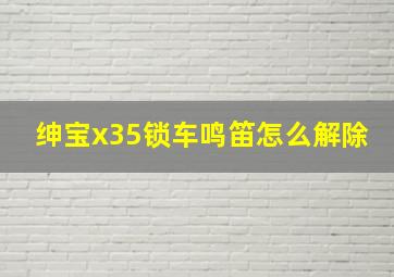 绅宝x35锁车鸣笛怎么解除