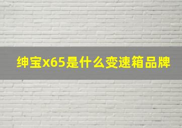 绅宝x65是什么变速箱品牌