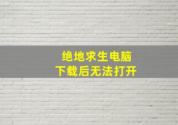 绝地求生电脑下载后无法打开