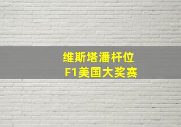 维斯塔潘杆位F1美国大奖赛