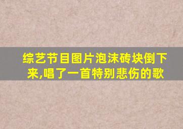 综艺节目图片泡沫砖块倒下来,唱了一首特别悲伤的歌